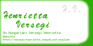 henrietta versegi business card